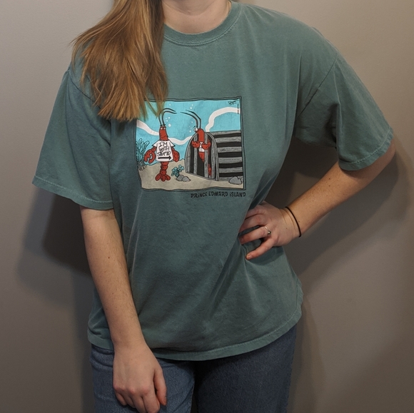 Lobster PEI stupid novelty lobster tee shirt Pert designs - Picture 4 of 11